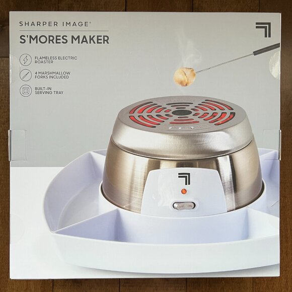 SHARPER IMAGE Electric Tabletop S'mores Maker for Indoors, 4 Skewers Set Gift - Picture 3 of 7